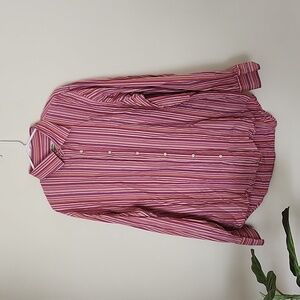 Polo Ralph Lauren pink vertical stripes men's casual button-down shirt, XL